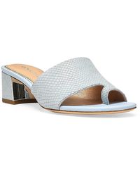 Donald J Pliner - Snake Print Block Heel Slide Sandals - Lyst