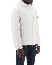 Moncler - Basic Berard Down Jacket With Tricolor Intarsia - Lyst