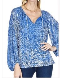 J joy - Burnout Peasant Blouse - Lyst