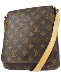 LOUIS VUITTON Perforated Musette Monogram Canvas Crossbody Bag Brown