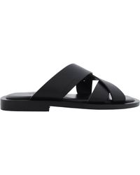 Ferragamo - Venice Cross-Strap Leather Sandals - Lyst