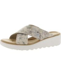 Clarks - Jillian Gem Comfort Open Toe Wedge Sandals - Lyst