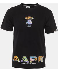 A Bathing Ape - Aape Graphic Logo Print Jersey Small Aape Head T-Shirt - Lyst