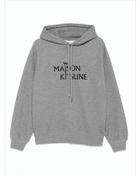 Maison Kitsuné - Relaxed Fit Cotton Hoodie With Bold Logo - Lyst