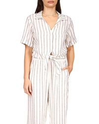 Sanctuary - Striped Collared Button-down Top - Lyst