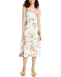 Betsey Johnson - Riviera Floral Front Slit Midi Dress - Lyst
