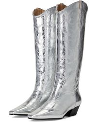 Steve Madden - Dollie 5.5 Leather Knee-High Western Boots Khd2046 - Lyst