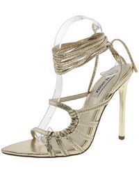 Steve Madden - Whitney Metallic Faux Leather Ankle Strap - Lyst
