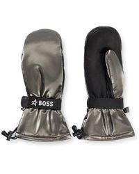 BOSS - X Perfect Moment Logo-strap Ski Gloves With Leather Facing - Lyst