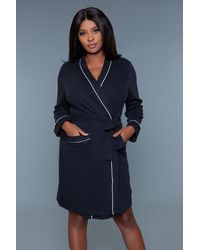 TRUEDAMES - Cozy Waffle Knit Lounge Robe - Lyst