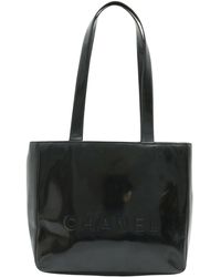 Chanel - Patent Leather Tote Bag (pre-owned) - Lyst