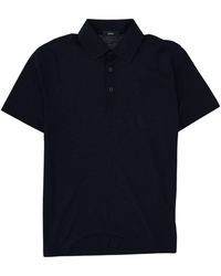 Herno - Short-Sleeve Polo With Classic Collar And Three-Button Placket - Lyst