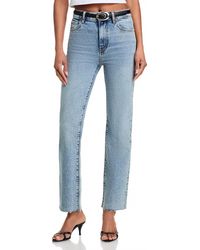 FRAME - The Ruler Crop High Rise Straight Jeans - Lyst