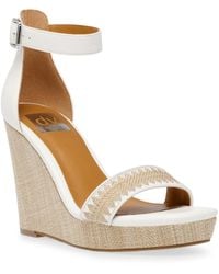 DV by Dolce Vita - Harla Faux Leather Platform Wedge Sandals - Lyst