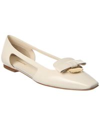 Ferragamo - Terea Leather Flat - Lyst