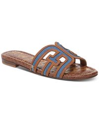 Sam Edelman - Bay Faux Leather Slides Flatform Sandals - Lyst