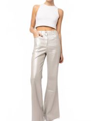 Amy Lynn - Lupe Faux Leather Flared Wide Leg Matte Pants - Lyst