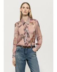 Luisa Cerano - Button-Down Silk Blouse - Lyst