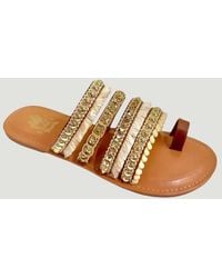 Camel Threads - Boho Chic Fringe Sandals - Lyst