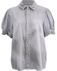 Ba&sh - Button-Down Puffed-Sleeve Blouse - Lyst