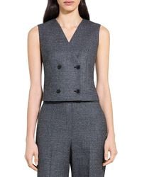 Theory - Shrunken Wool Vest - Lyst