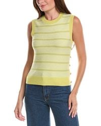 St. John - Wool-Blend Side Placket Tank Top - Lyst