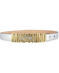 Moschino - Crystal Embellished Logo Lettering - Lyst