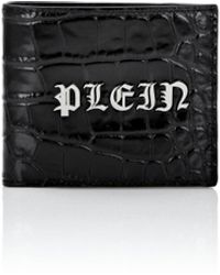 Philipp Plein - Crocco Printed Leather French Wallet Gothic Plein - Lyst