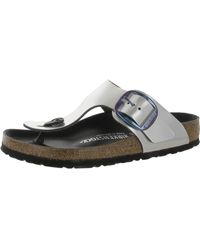 Birkenstock - Gizeh Big Buckle Leather Slip On Thong Sandals - Lyst