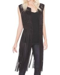 Adore - Laser Cut Faux Suede Vest - Lyst