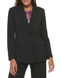 Calvin Klein - Belted Suit Separate Double-breasted Blazer - Lyst
