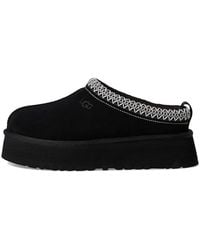 UGG - Tazz Ii 1174471-Blk Slipper Suede Faux Fur Platform Gug125 - Lyst
