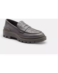 COACH - Loafer With Signature Print - Lyst