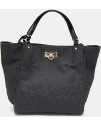 DKNY - Monogram Canvas And Patent Leather Tote - Lyst