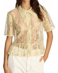 Munthe - Bustona Lace Button Down Top - Lyst
