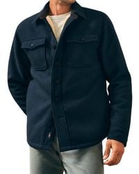 Faherty - High Pile Fleece Lined Wool Cpo Shirt Jacket - Lyst