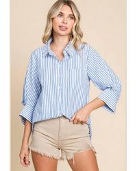 Jodifil - Striped Button Down Top - Lyst