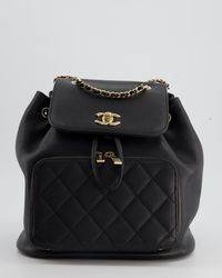 Chanel - Cc Caviar Leather Backpack With Champagne Gold Hardware - Lyst
