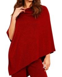 French Kyss - Solid Asymmetrical Poncho - Lyst