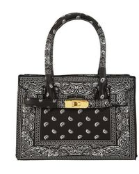 Fashnzfab - Amoeba Print Rectangular Bag With Buckle Accent - Lyst