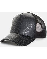 Guess Factory - Logo Print Faux-leather Trucker Hat - Lyst
