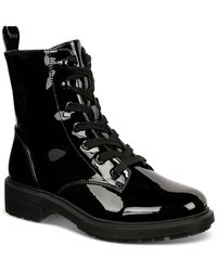 Alfani - Terissap Comfort Insole Patent Combat & Lace-up Boots - Lyst