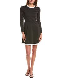 REVERIEE - Eyelet Trim Mini Dress - Lyst