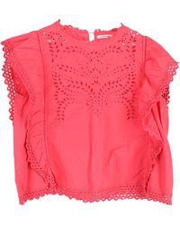 Isabel Marant - Étoile Silo Flutter-Sleeve Eyelet Top - Lyst