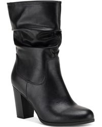Style & Co. - Saraa Slouch Faux Leather Block Heel Mid-calf Boots - Lyst