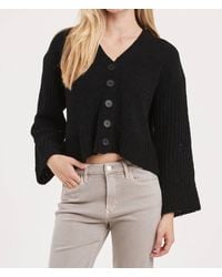 Another Love - Samira Button Front Chunky Knit Cardigan - Lyst