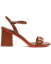 Santoni - High Sandals With Delicate Ankle Strap - Lyst