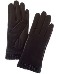 Sofiacashmere - Cashmere-Lined Nappa Leather Gloves - Lyst