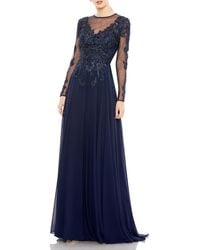 Mac Duggal - Embellished Embroidered Evening Dress - Lyst