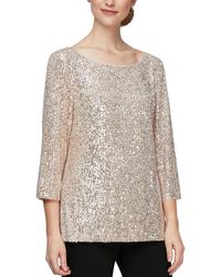 Alex Evenings - Sequined Blouse - Lyst
